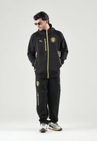 PUMA Felpa con zip MANCHESTER CITY TRAVEL HOODIE nero da uomo con cerniera oro a contrasto 786264 27 PUMA 