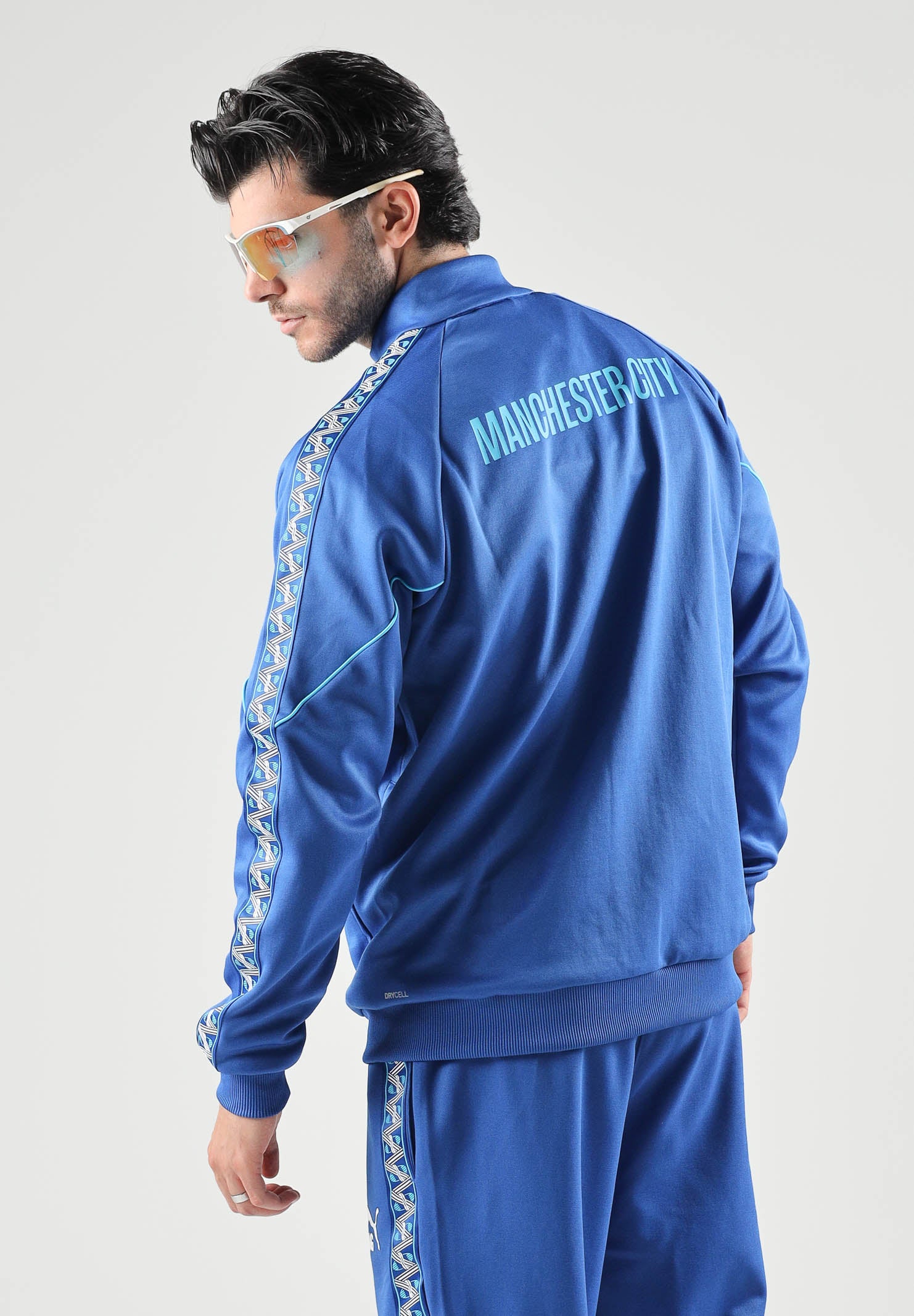 PUMA Felpa con zip MANCHESTER CITY TRACK JACKET blu da uomo  stemma ufficiale del club. 786296 31 PUMA 