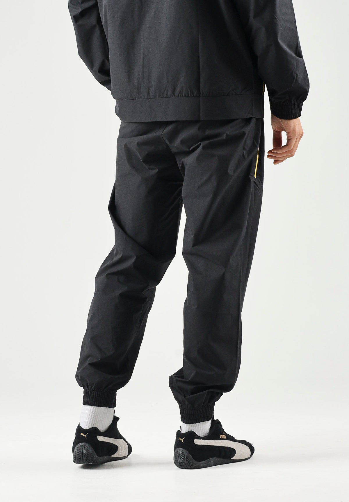 PUMA Pantaloni sportivo BORUSSIA DORTMUND nero da uomo con dettagli a contrasto 786510 07 PUMA 