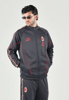 PUMA Felpa con zip  AC MILAN TRACK JACKET nero da uomo con colletto alto e profili rossi. 786735 17 PUMA 