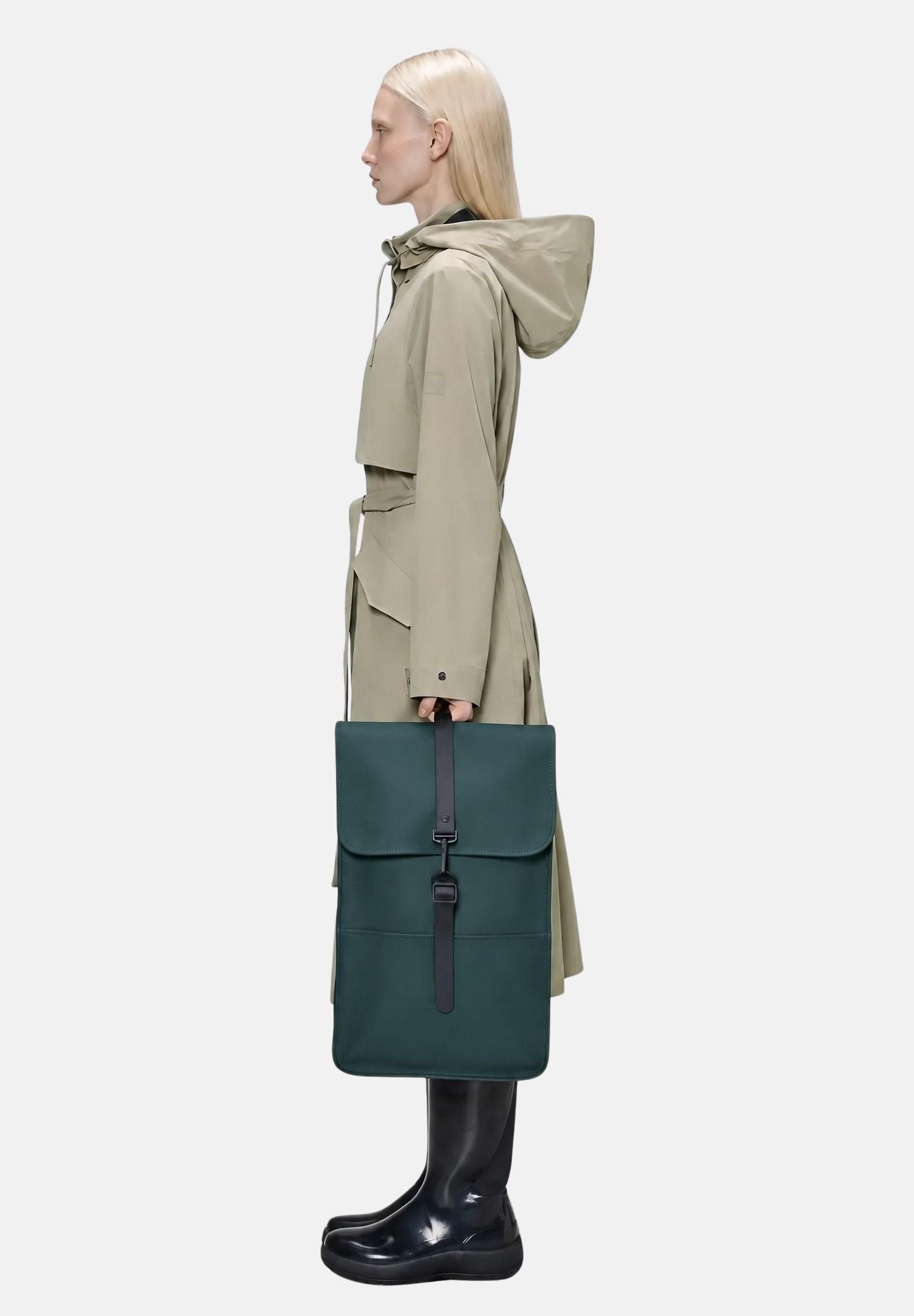 RAINS Zaino verde mystique per uomo e donna con chiusura centrale RA13000 MY RAINS 