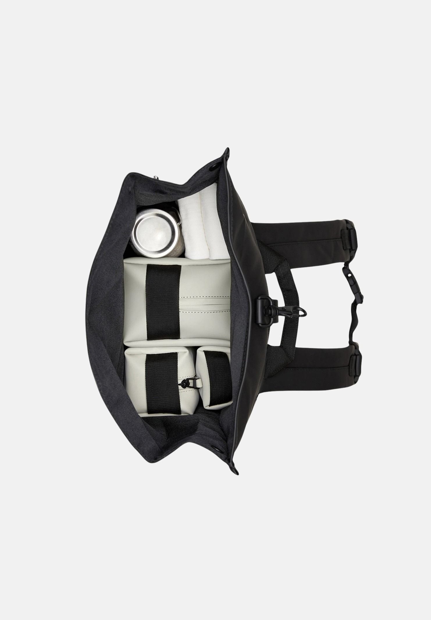 RAINS Zaino Rolltop nero per uomo e donna RA13320 NA RAINS 