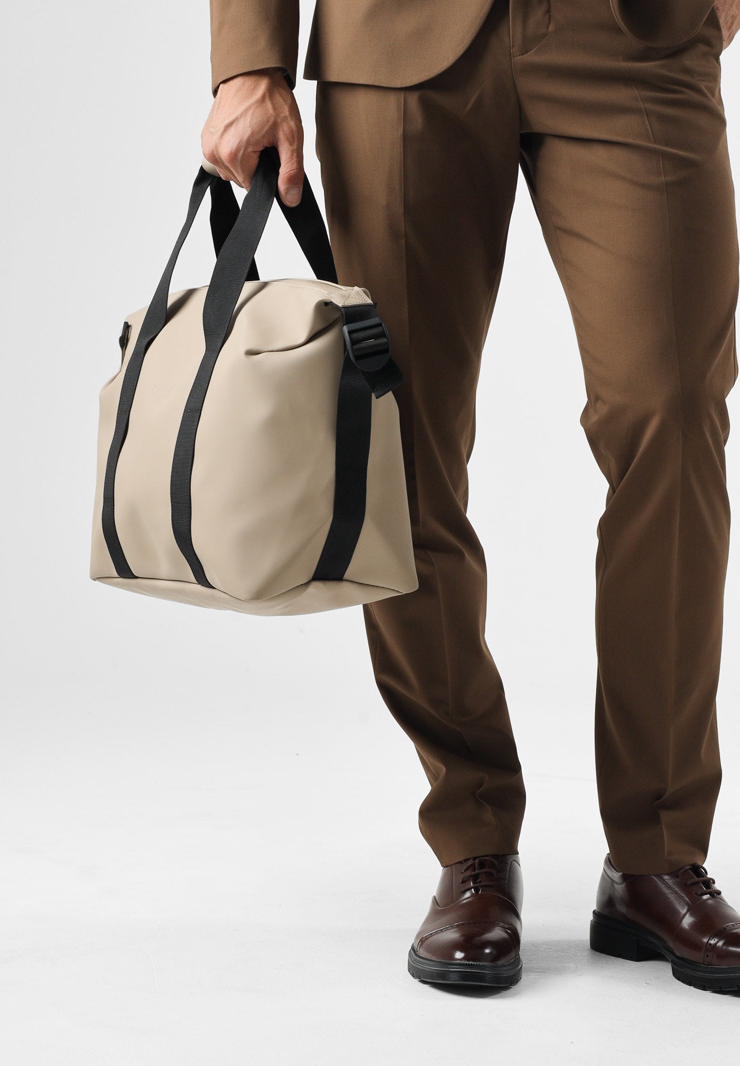 RAINS Borsone Hilo Weekend Bag Small beige per uomo e donna RA14220 BE RAINS 
