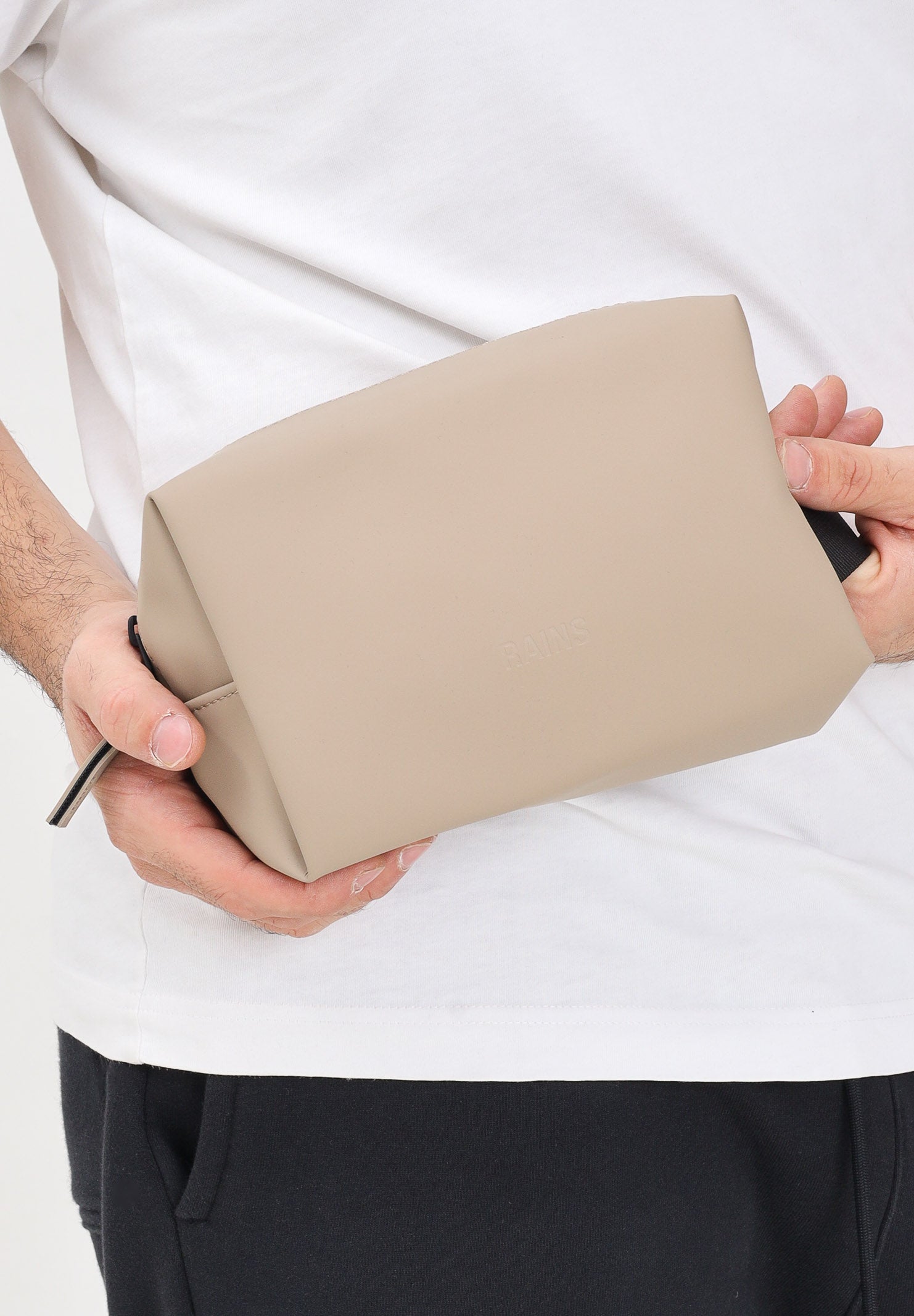 RAINS Pochette Wash Bag Small beige per uomo e donna RA15580 BE RAINS 