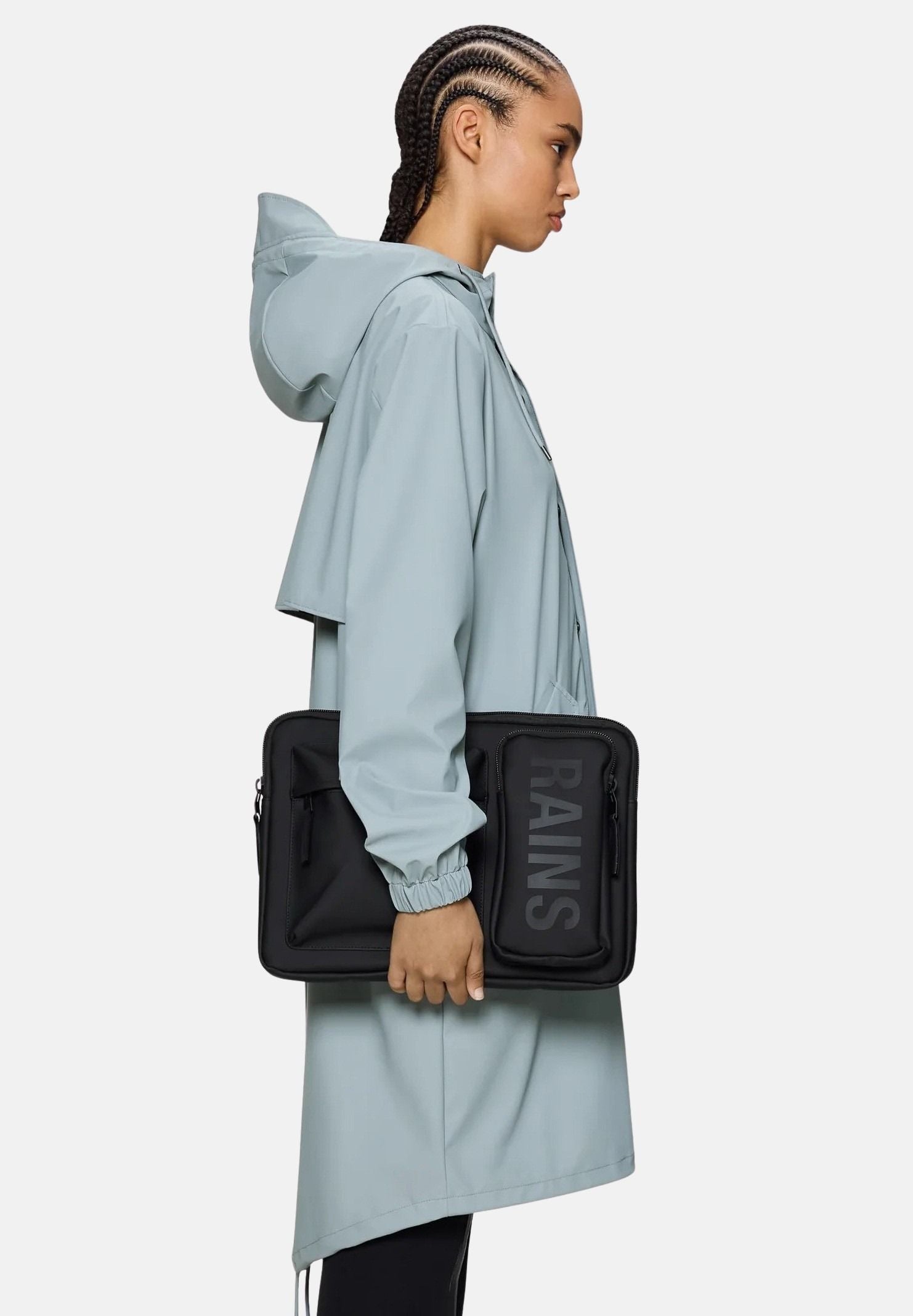 RAINS Pochette Texel Laptop Case 15" nera per uomo e donna RA16670 BL RAINS 