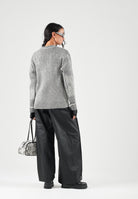 RAINS Pantaloni HEAVY WOVEN PANTS WIDE neri per uomo e donna con gamba ampia, pieghe frontal. RA19180 BL RAINS 