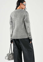 RAINS Maglioncino girocollo  SAPA KNIT CREW NECK bianca e nera per uomo e donna con lavorazione a coste RA31000 VI RAINS 