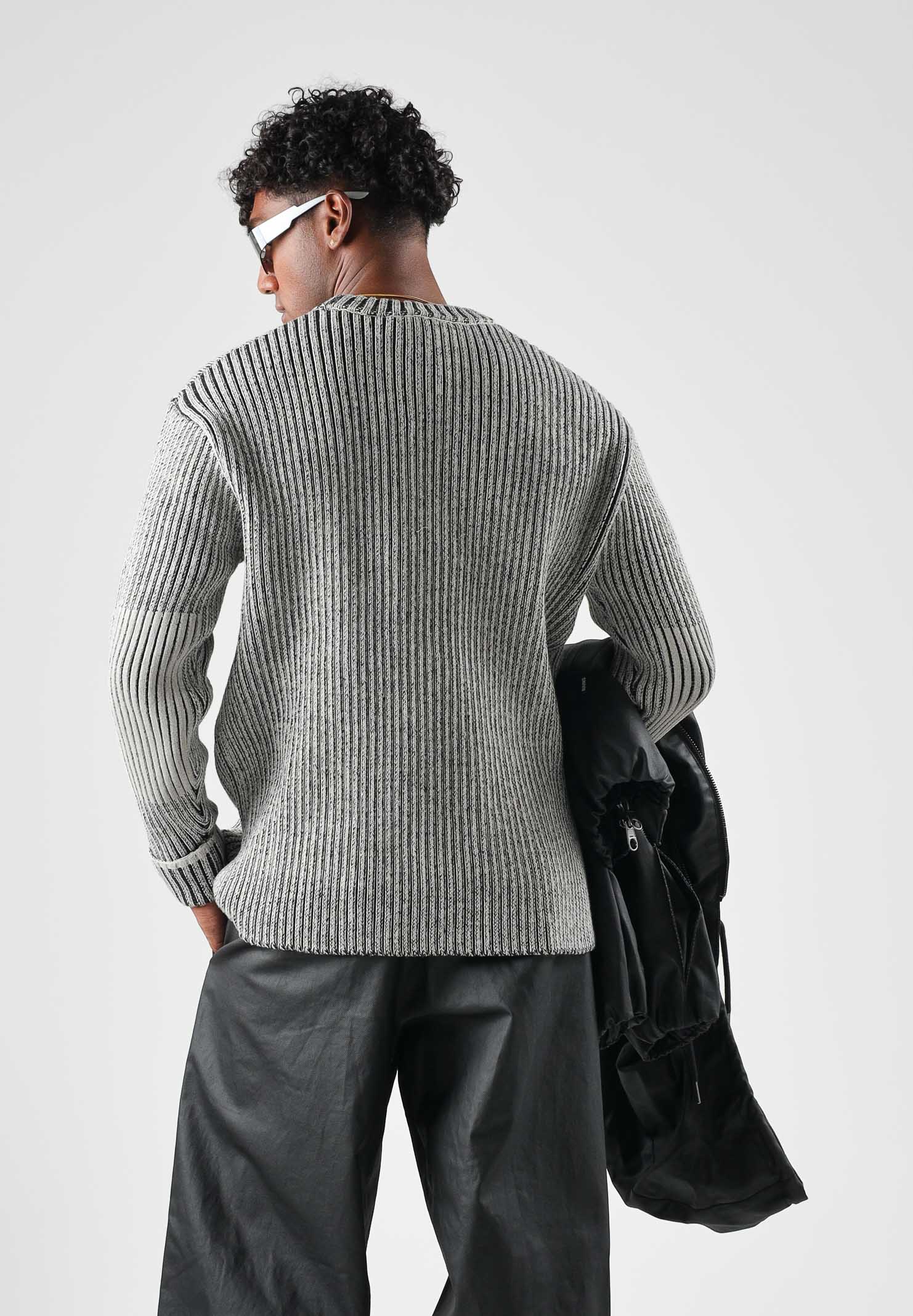 RAINS Maglioncino girocollo  SAPA KNIT CREW NECK bianca e nera per uomo e donna con lavorazione a coste RA31000 VI RAINS 