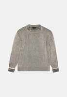 RAINS Maglioncino girocollo  SAPA KNIT CREW NECK bianca e nera per uomo e donna con lavorazione a coste RA31000 VI RAINS 