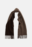 RALPH LAUREN Sciarpa marrone nocciola per uomo e donna  con frange decorative alle estremità e morbida struttura 449840341002 . RALPH LAUREN 