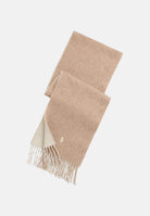 RALPH LAUREN Sciarpa beige taupe per uomo e donna con frange decorative alle estremità 449959334002 . RALPH LAUREN 