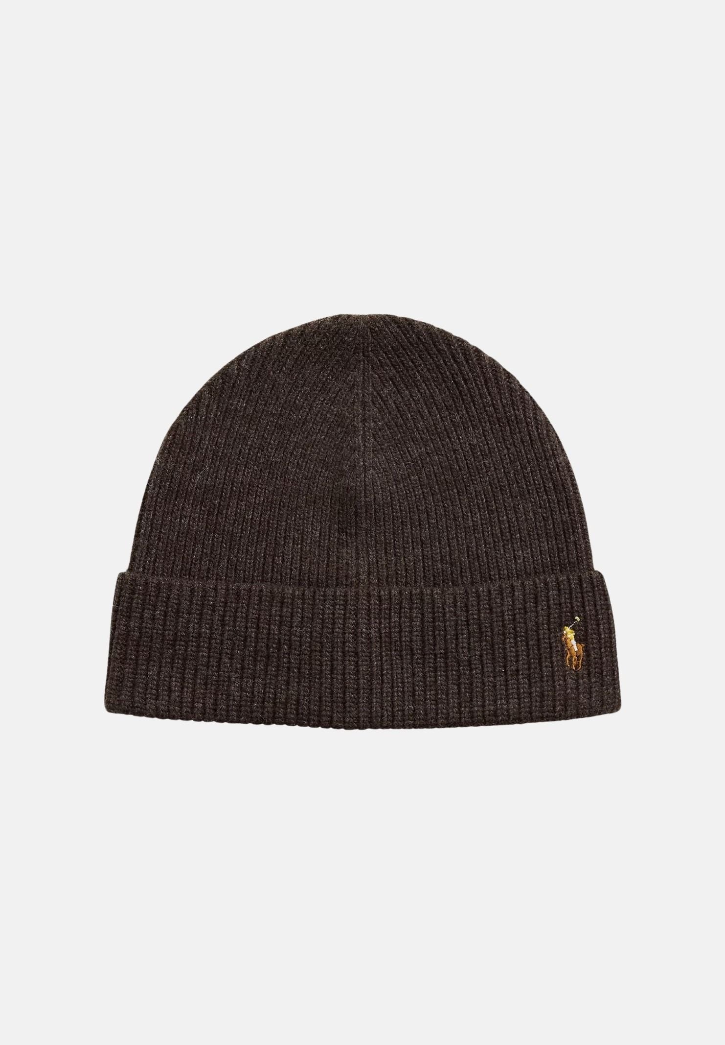 RALPH LAUREN Cappello dark brown marrone per uomo e donna con lavorazione a costine e ricamo iconico 449959337013 . RALPH LAUREN 
