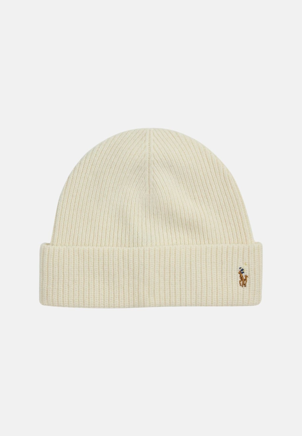 RALPH LAUREN Cappello beige latte per uomo e donna  con lavorazione a costine e ricamo iconico 449964247001 . RALPH LAUREN 