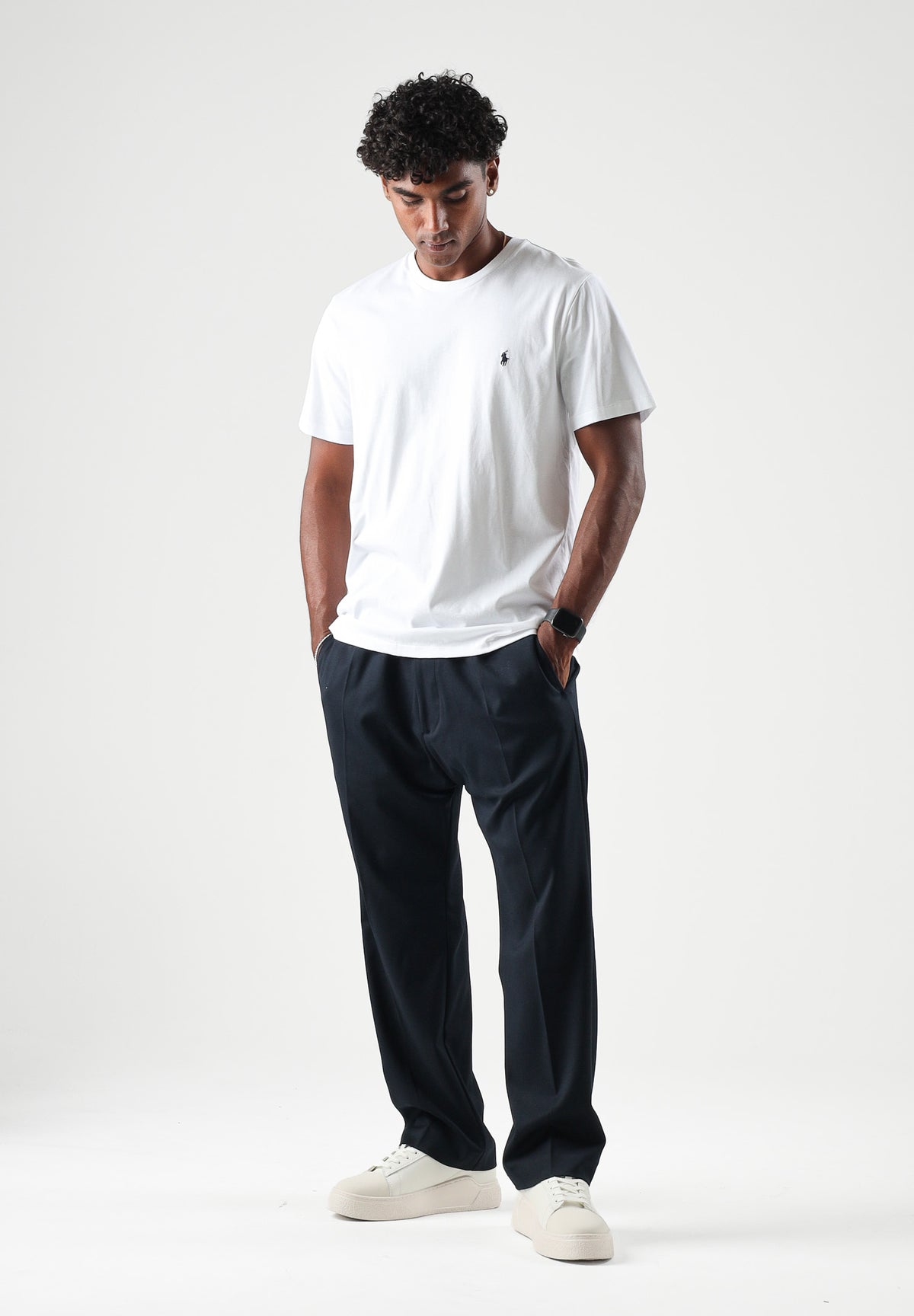 RALPH LAUREN T-shirt mania corta bianca per uomo e donna con iconico ricamo del logo sul petto 714844756005 . RALPH LAUREN 