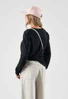 RALPH LAUREN T-shirt a manica lunga nera per uomo e donna  con ricamo logo 714844759001 . RALPH LAUREN 