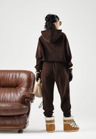 RALPH LAUREN Felpa con cappuccio marrone per uomo e donna con tasca a marsupio e coulisse regolabile. 714B36290002 . RALPH LAUREN 