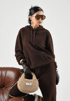 RALPH LAUREN Felpa con cappuccio marrone per uomo e donna con tasca a marsupio e coulisse regolabile. 714B36290002 . RALPH LAUREN 