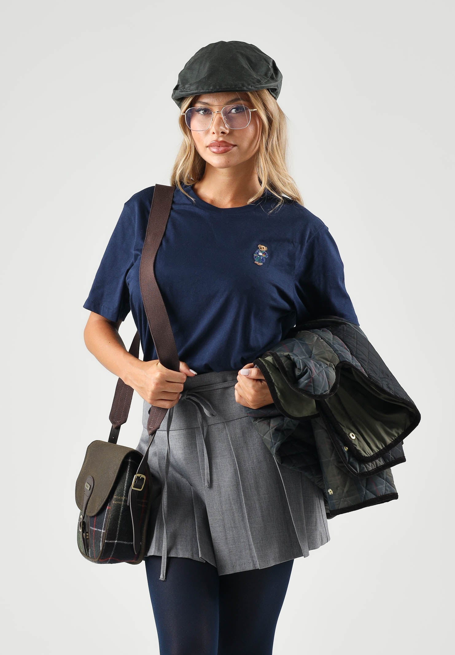 RALPH LAUREN T-shirt manica lunga  KNT SLEEP TOP blu per uomo e donna con piccolo dettaglio logo sul petto. 714P18502002 . RALPH LAUREN 