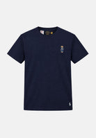 RALPH LAUREN T-shirt manica lunga  KNT SLEEP TOP blu per uomo e donna con piccolo dettaglio logo sul petto. 714P18502002 . RALPH LAUREN 