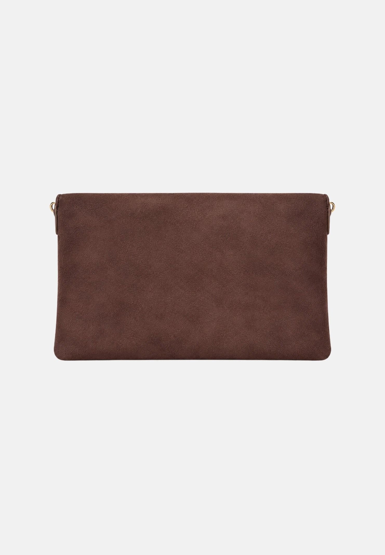 SECRET PON-PON Pochette ELEANOR CLUTCH cocoa-marrone scuro da donna in ecopelle scamosciata ELEANOR-C CO SECRET PON PON 