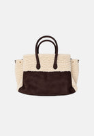 SECRET PON-PON Borsa a spalla ELEANOR L cocoa marrone cacao da donna in suede<BR/> ELEANOR-L CO SECRET PON PON 