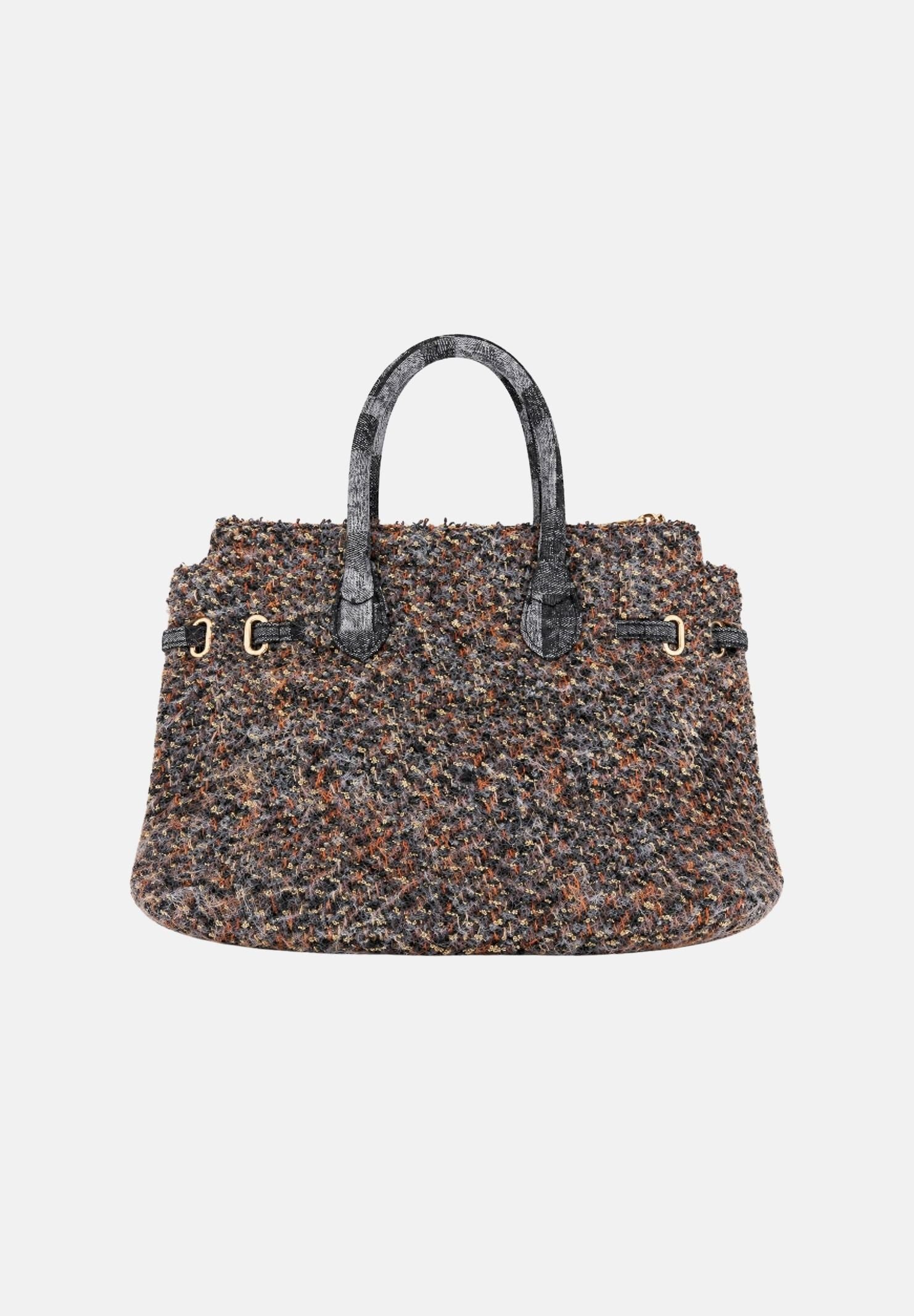 SECRET PON-PON Shopper a mano JACKLYN BOUCLÈ multicolor nero con trama bouclé JACKLYN BOUCLE BLMU SECRET PON PON 