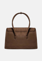SECRET PON PON Borsa a mano KEYLA L Cocoa marrone  da donna, in similpelle scamosciata, con manico rigido, cinturino e logo frontale.<BR/> KEYLA-L CO SECRET PON PON 