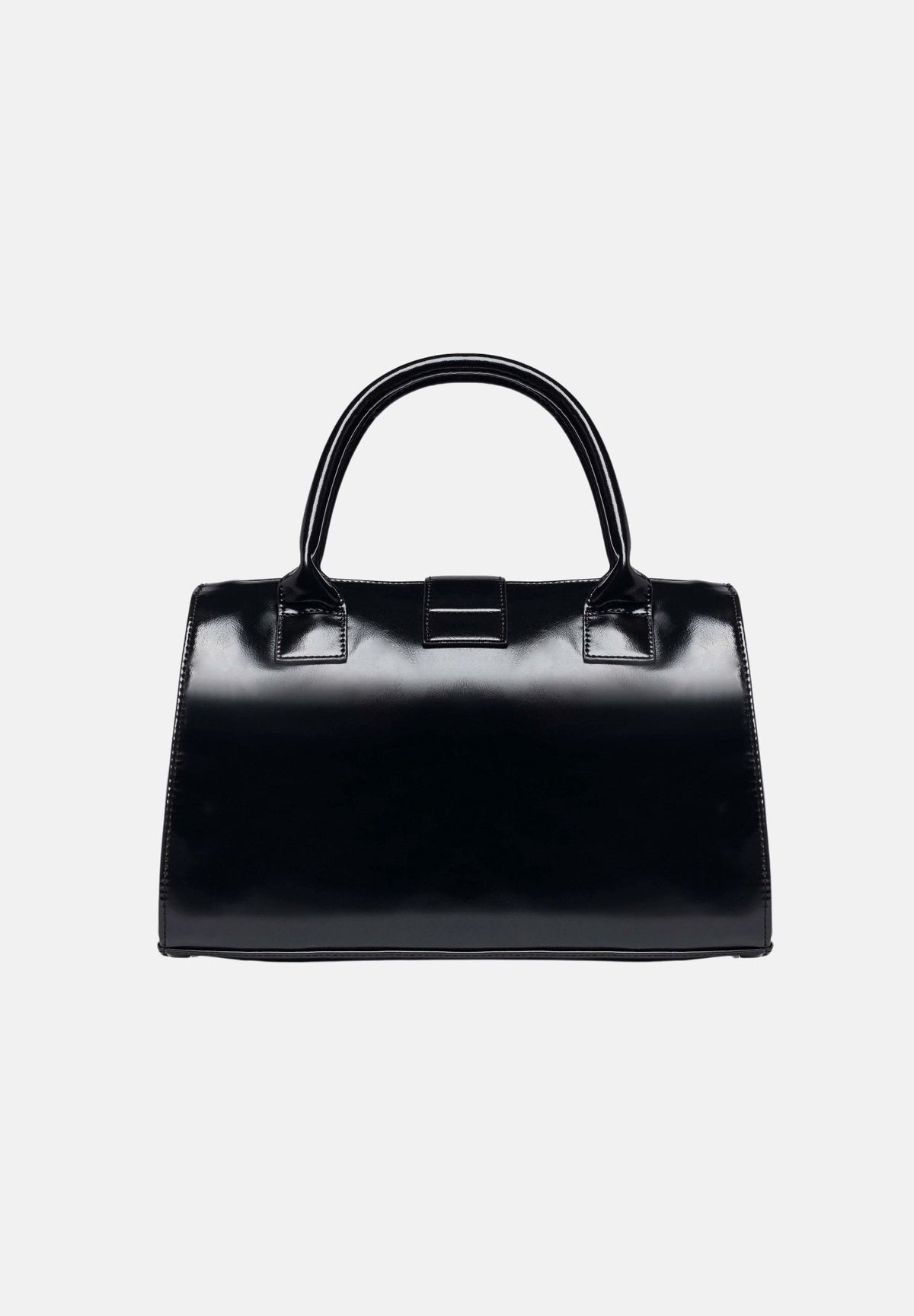 SECRET PON PON Borsa a mano LAKEISHA Black nera da donna , con doppi manici, tasche frontali con fibbie e chiusura con zip.<BR/> LAKEISHA BL SECRET PON PON 