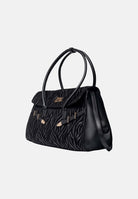 SECRET PON PON Borsa a mano WINNIFRED ZEBRA Zebra Black nera e grigia da donna,  con doppi manici, tracolla e patta magnetica.<BR/> WINNIFRED-ZEBRA ZEBL SECRET PON PON 