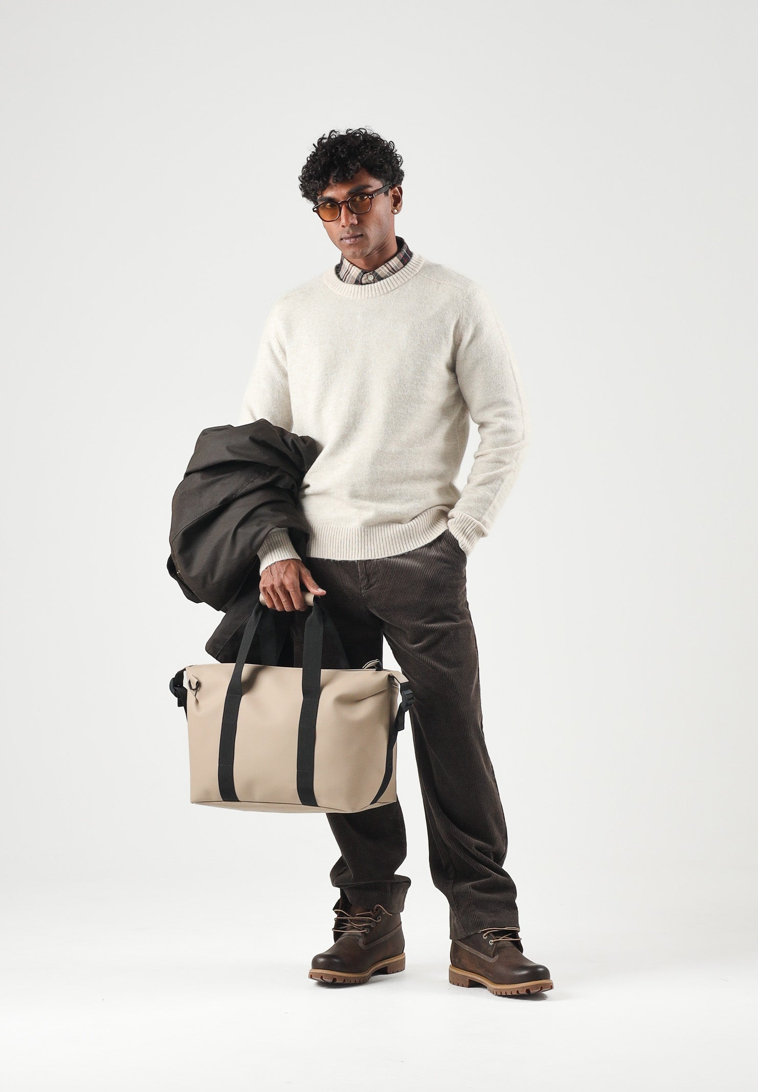 SELECTED HOMME Maglione RAI LS KNIT CREW  Oatmeal- beige da uomo 16086699 OA SELECTED HOMME 