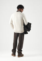 SELECTED HOMME Maglione RAI LS KNIT CREW  Oatmeal- beige da uomo 16086699 OA SELECTED HOMME 