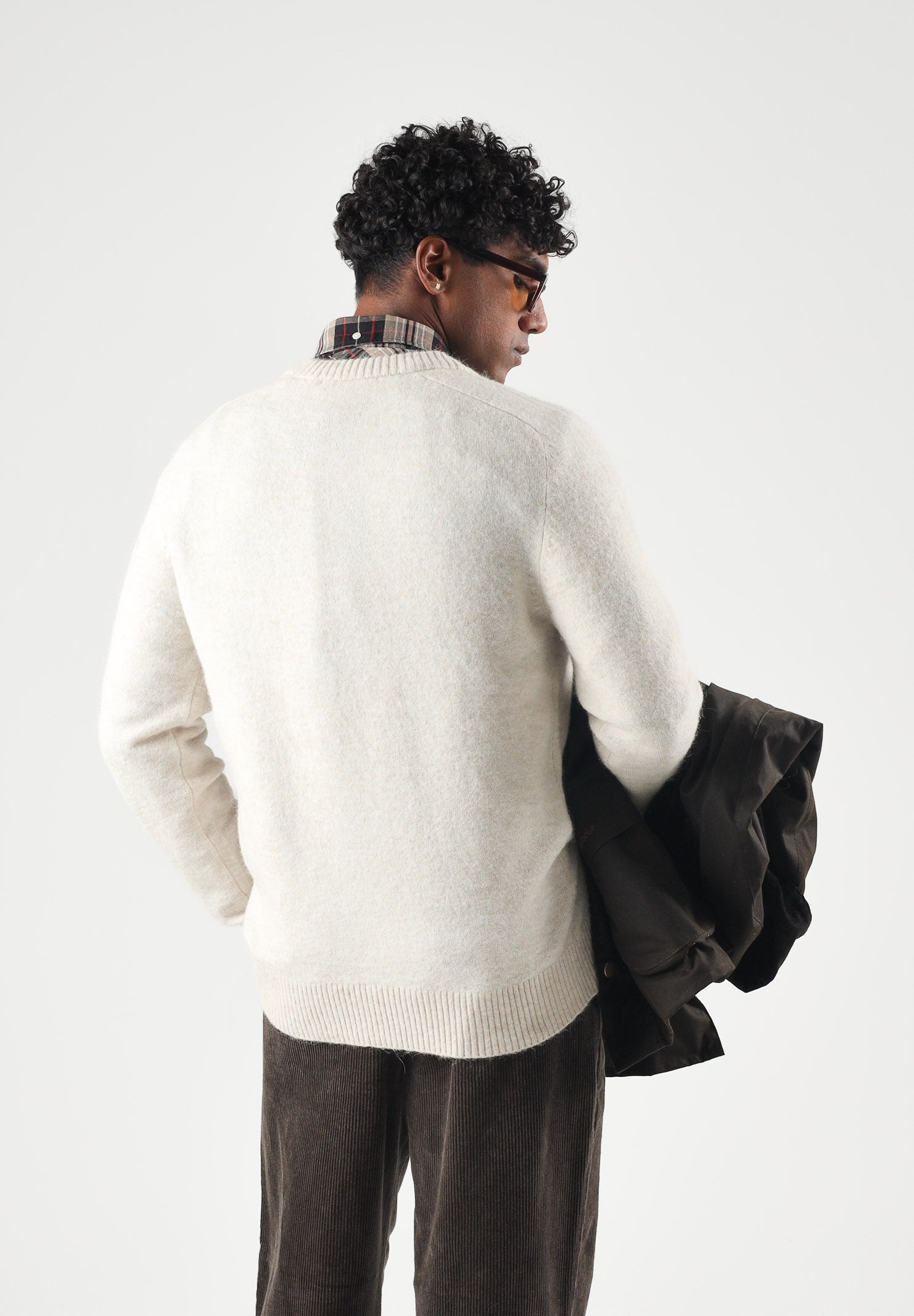 SELECTED HOMME Maglione RAI LS KNIT CREW  Oatmeal- beige da uomo 16086699 OA SELECTED HOMME 