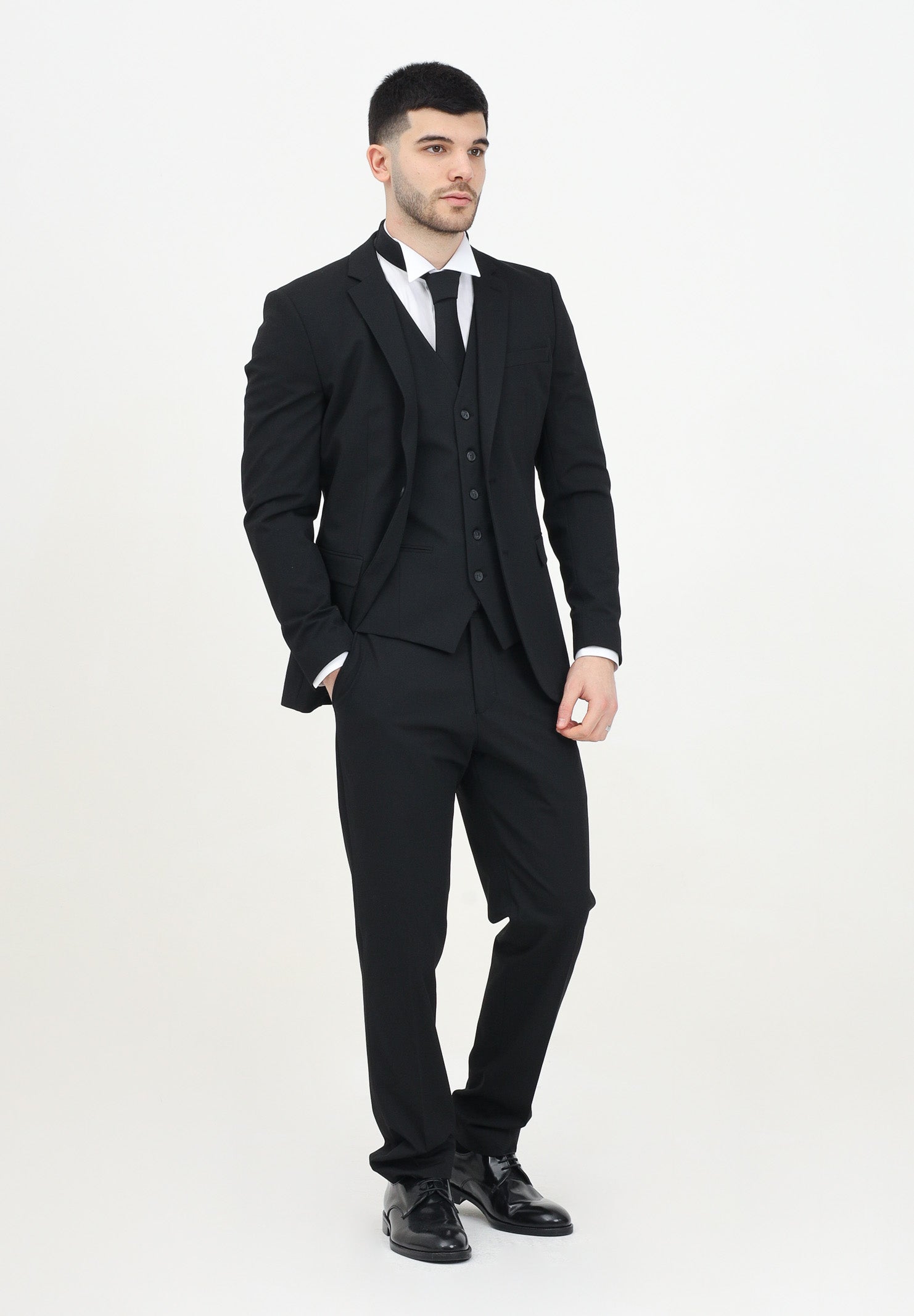 SELECTED HOMME Pantaloni eleganti neri da uomo 16087825 BL SELECTED HOMME 