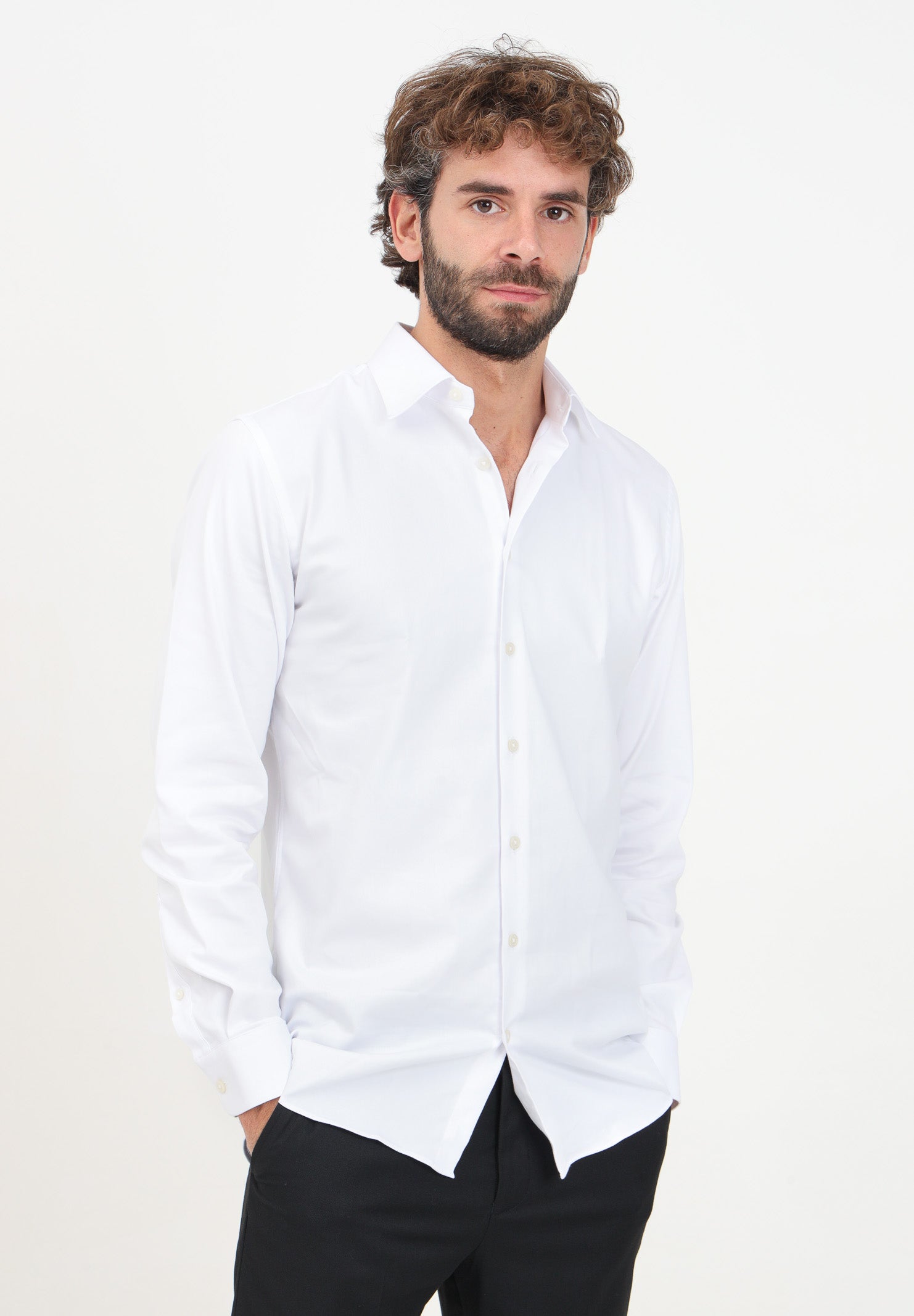 SELECTED HOMME Camicia a manica lunga bianca da uomo 16092939 BRWI SELECTED HOMME 