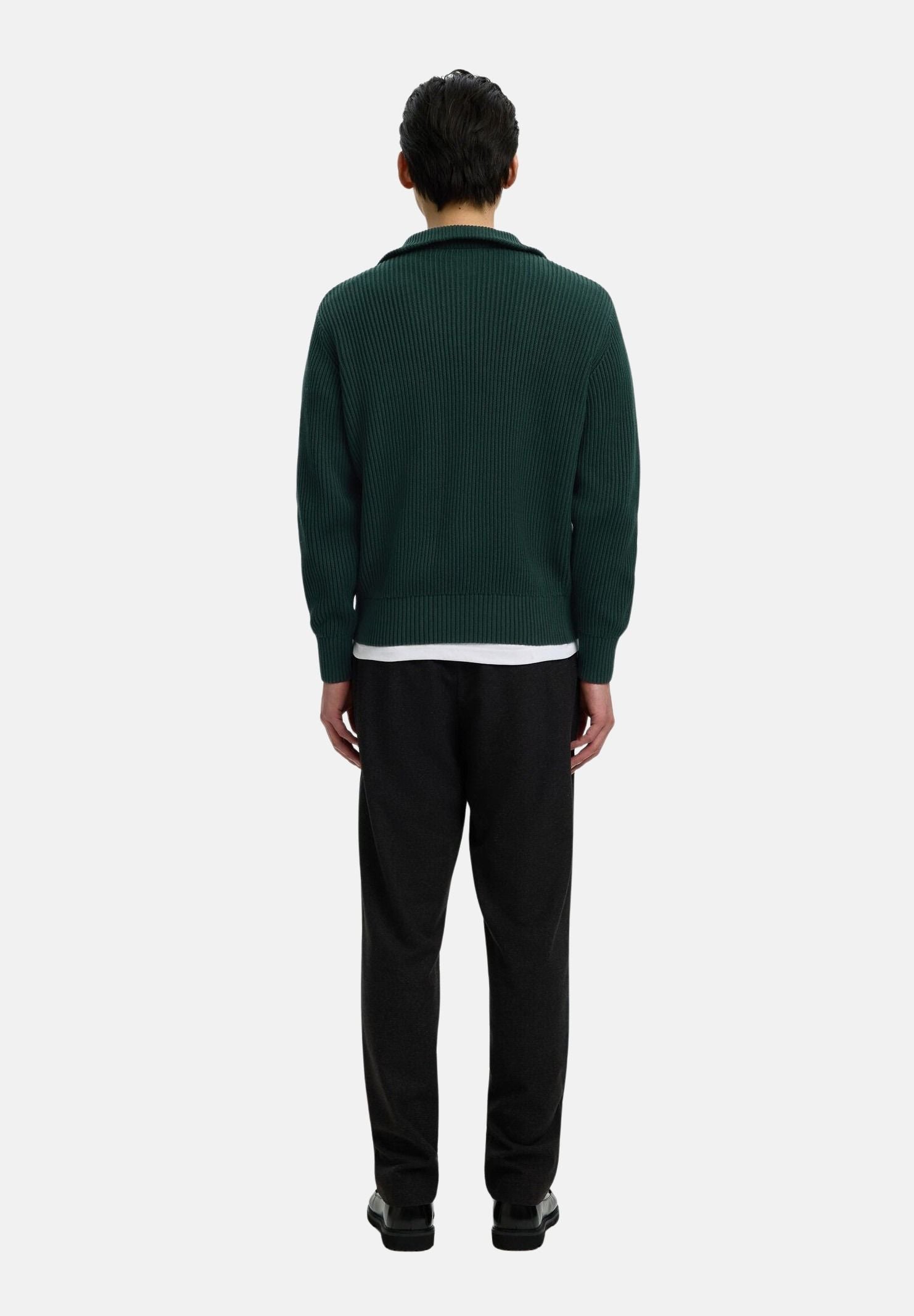SELECTED HOMME Maglione collo alto SLMDRY HALF ZIP verde bosco da uomo 16094566 PI SELECTED HOMME 