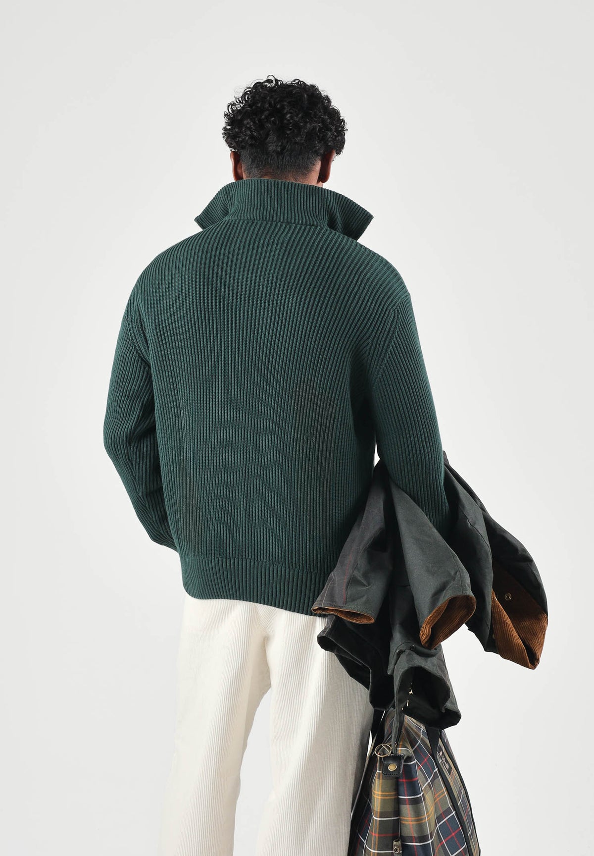 SELECTED HOMME Maglione collo alto SLMDRY HALF ZIP verde bosco da uomo 16094566 PI SELECTED HOMME 