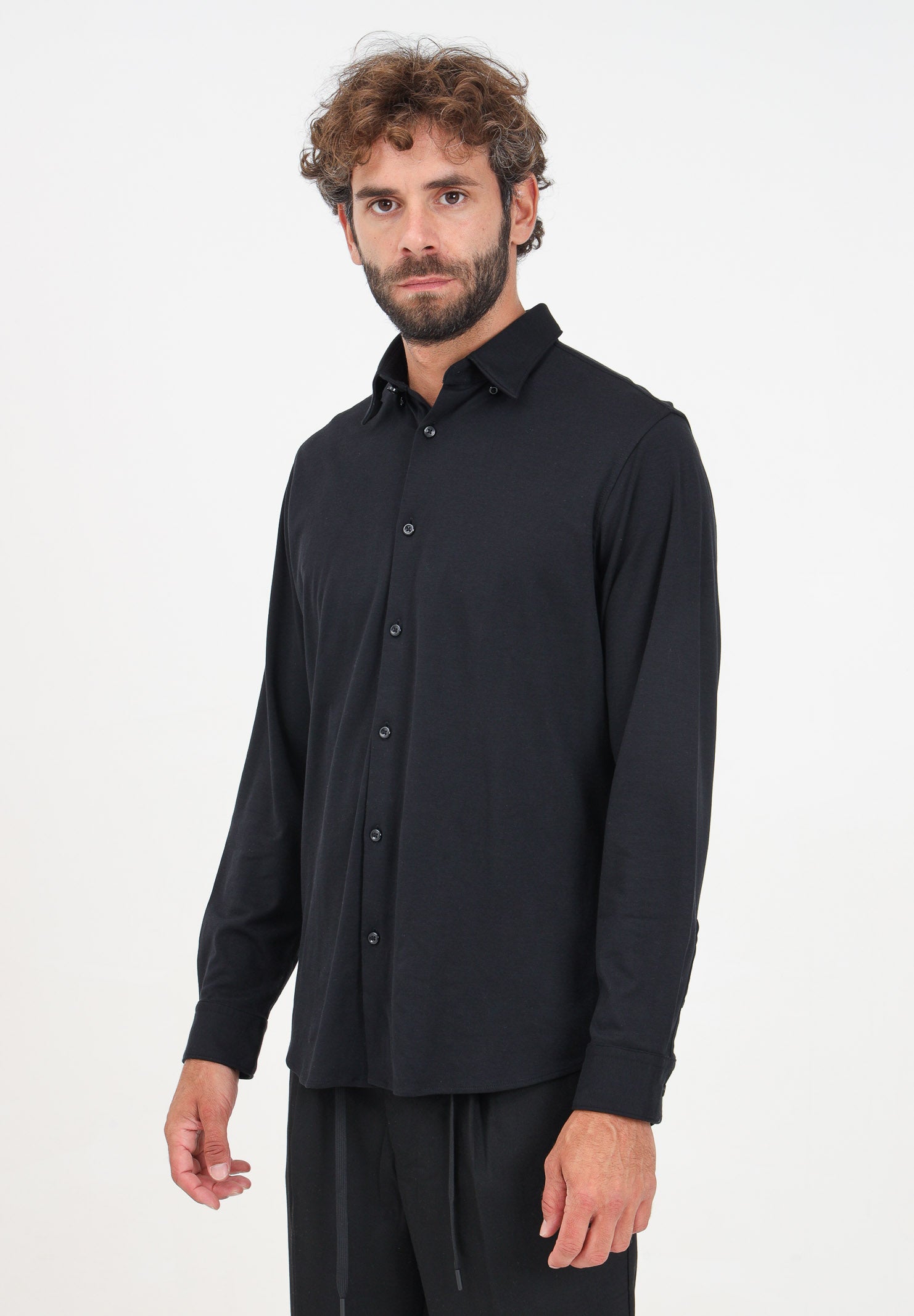 SELECTED HOMME Camicia a manica lunga nera da uomo 16094593 Black SELECTED HOMME 
