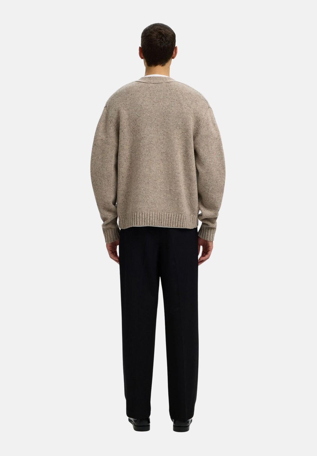 SELECTED HOMME Cardigan SLMCODY Oatmeal beige da uomo 16095620 OA SELECTED HOMME 