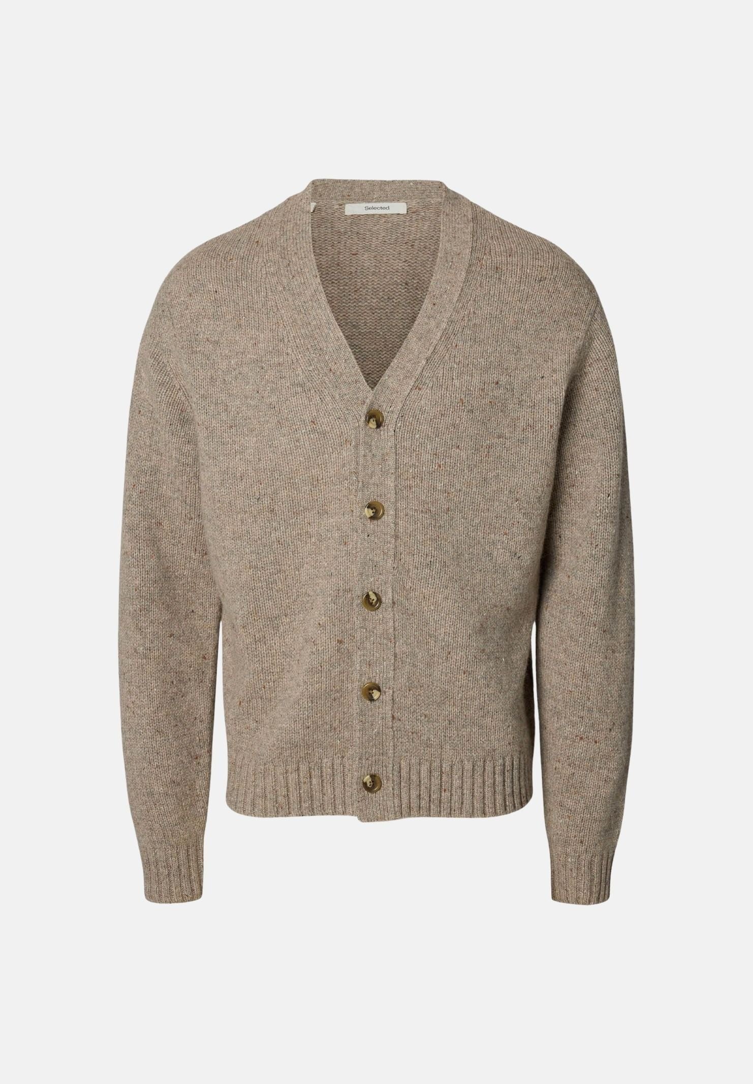 SELECTED HOMME Cardigan SLMCODY Oatmeal beige da uomo 16095620 OA SELECTED HOMME 