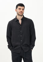 SELECTED HOMME Camicia a manica lunga nera da uomo 16095736 Black SELECTED HOMME 