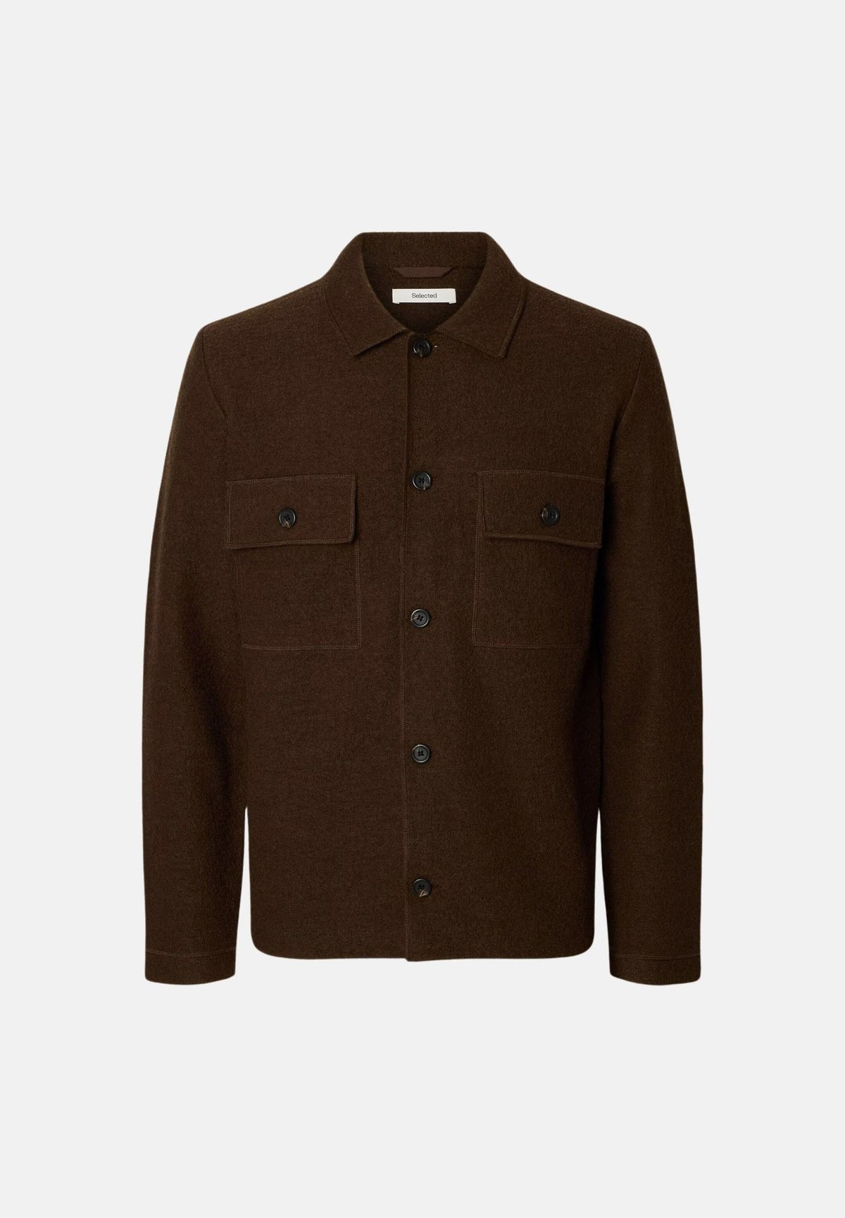 SELECTED HOMME Cardigan NEALY LS KNIT WORKWEAR demitesse marrone da uomo 16098580 DEM SELECTED HOMME 
