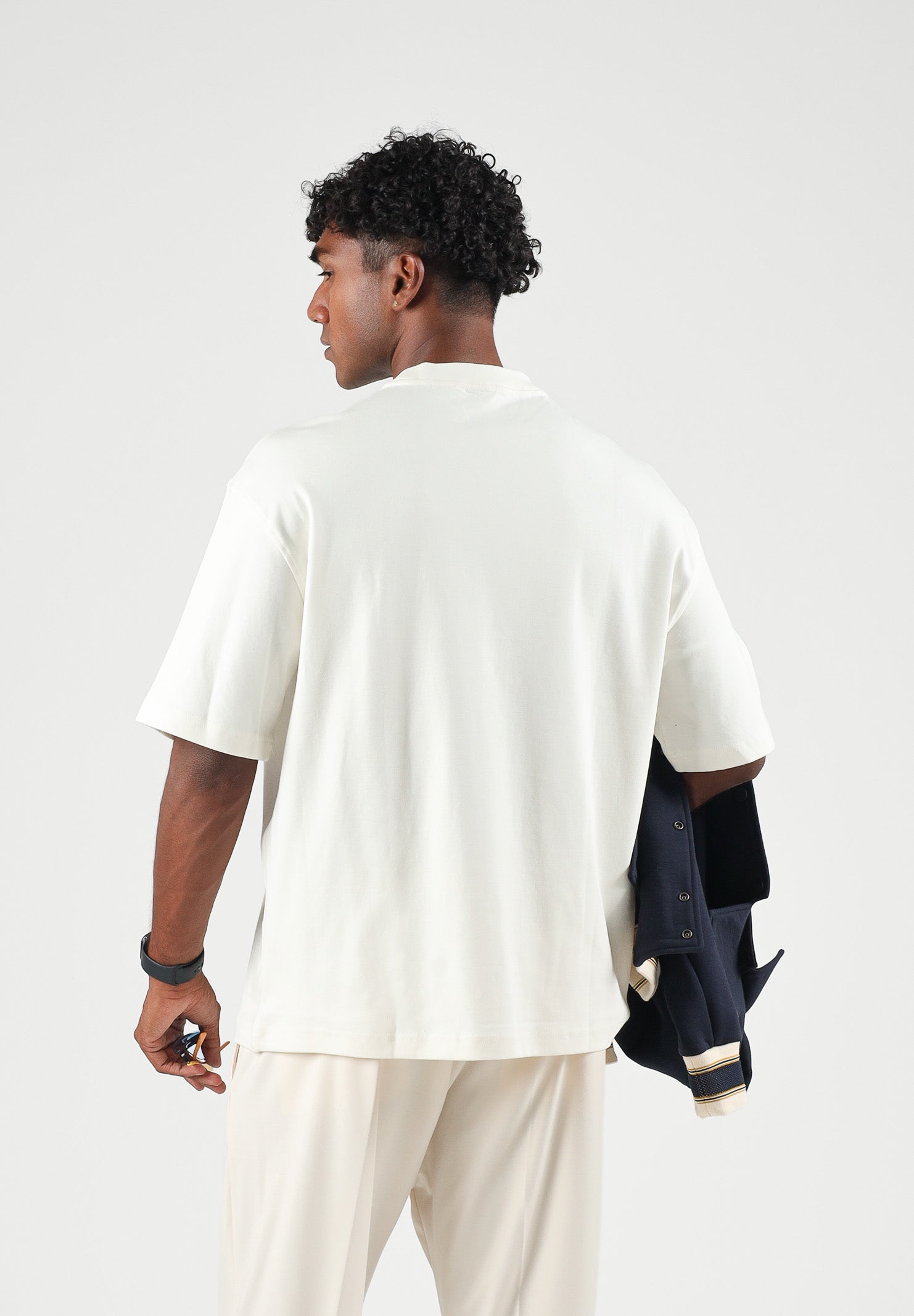 SELECTED HOMME T-shirt manica corta SLHICARUS bianco panna da uomo con taglio morbido e design minimalista 16099500 EG SELECTED HOMME 