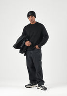 SELECTED HOMME Maglione nero per uomo con classico scollo rotondo e lavorazione a maglia fine. 16099570 BL SELECTED HOMME 