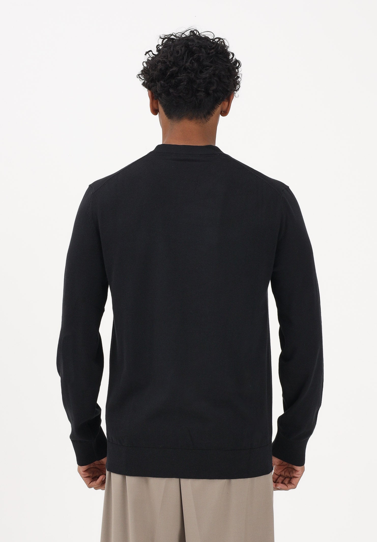 SELECTED HOMME Maglioncino girocollo nero da uomo 16099817 BL SELECTED HOMME 