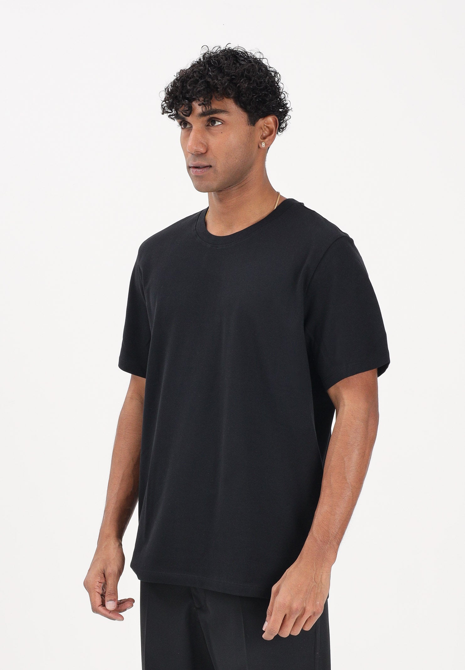 SELECTED HOMME T-shirt a manica corta nera da uomo 16100145 BL SELECTED HOMME 