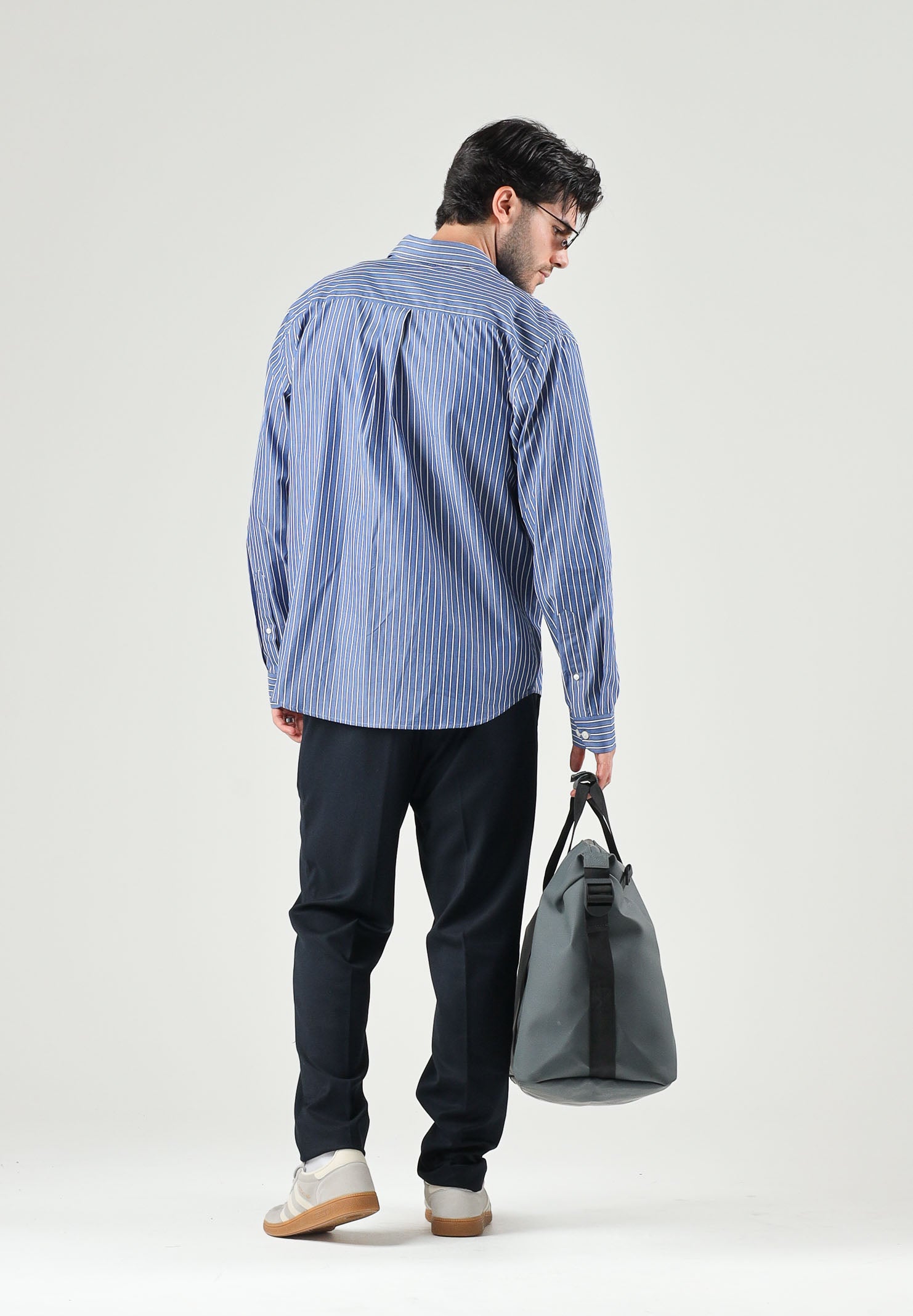 SELECTED HOMME Camicia manica lunga azzurra da uomo con motivo a righe verticali. 16101720 LI SELECTED HOMME 