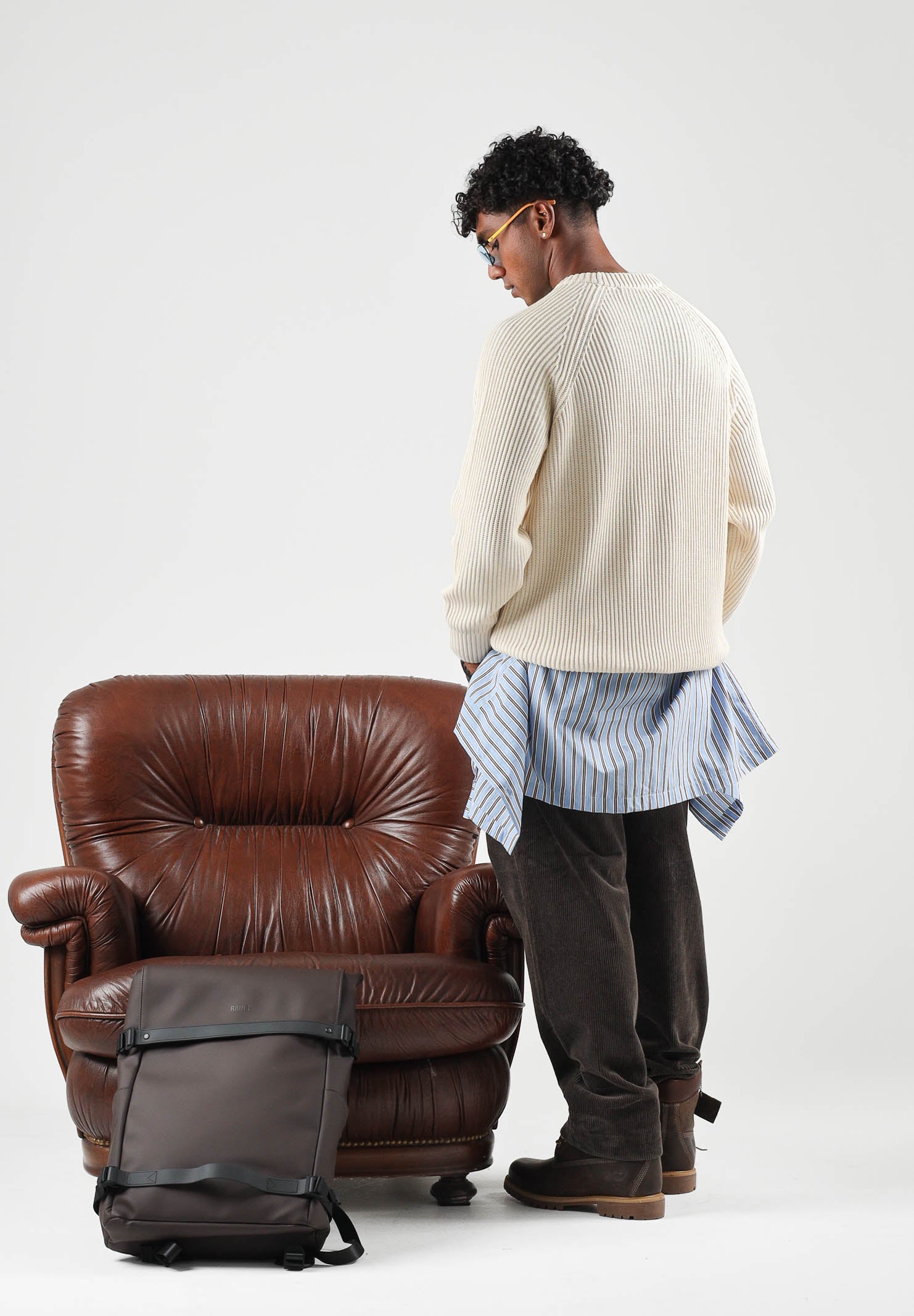 SELECTED HOMME Maglione girocollo SLHREGULAR beige per uomo con maniche raglan 16101766 BI SELECTED HOMME 