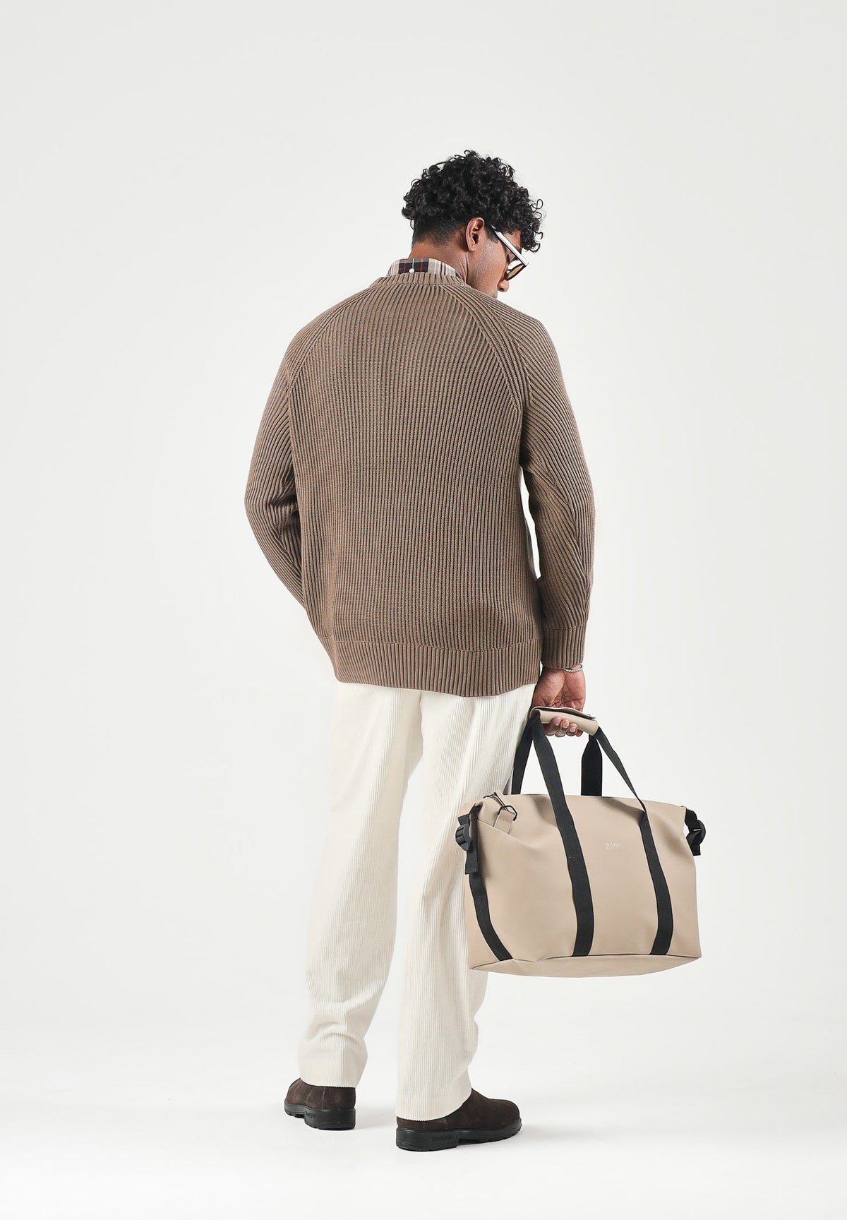SELECTED HOMME Maglione girocollo BRAUN KNIT RIB CREW NECK marrone per uomo con lavorazione a coste 16101766 CHCH SELECTED HOMME 