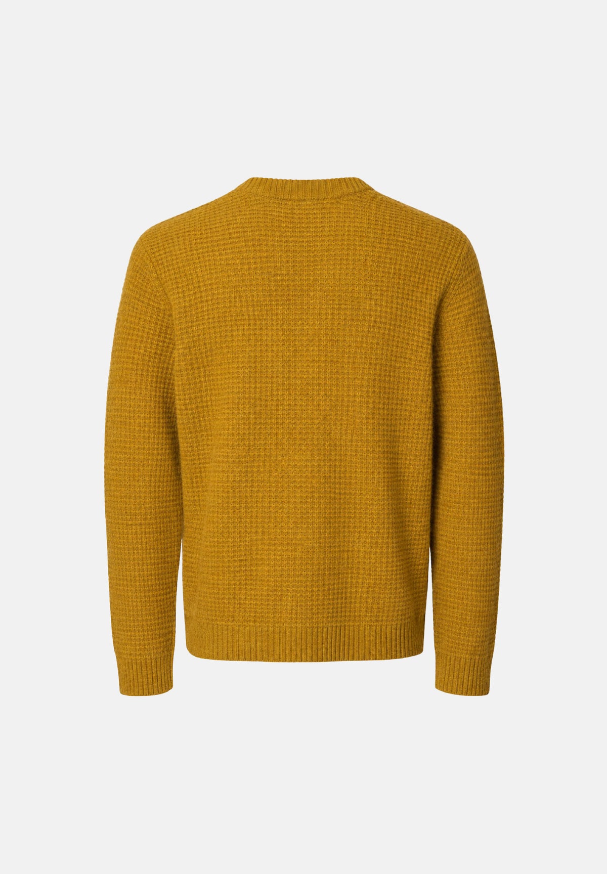 SELECTED HOMME Maglione girocollo RAI WAFFLE tea-ocra da uomo 16101893 CHTE SELECTED HOMME 