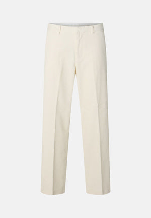 SELECTED HOMME Pantaloni egret-bianco per uomo con piega centrale e tasche a filetto. 16102144 EG SELECTED HOMME 